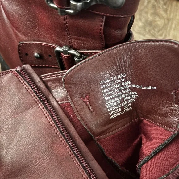 Red Biker Boots - Picture 6 of 7